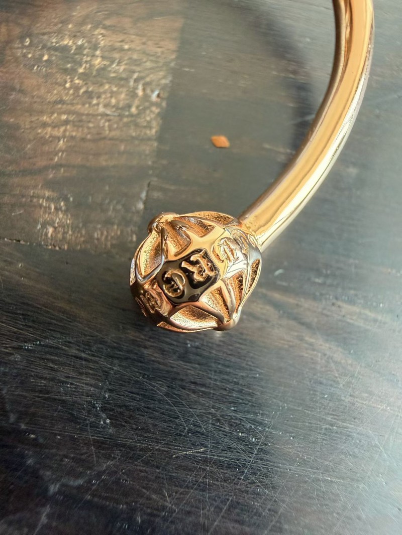 高仿克羅心 十字架手鐲 · 玫瑰金鑲鑽大十字（客訂）