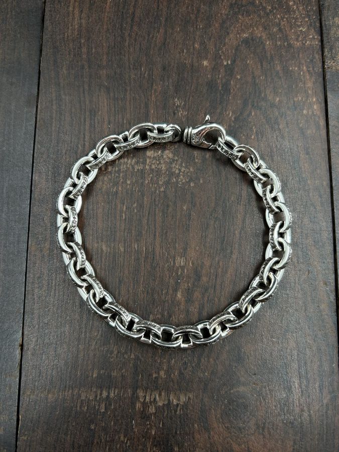 高仿克羅心 925銀 粗鏈龍蝦扣手鏈