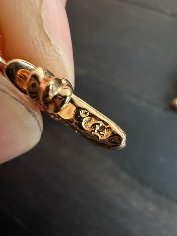 高仿克羅心 鍍金彩寶 BBF 耳墜
