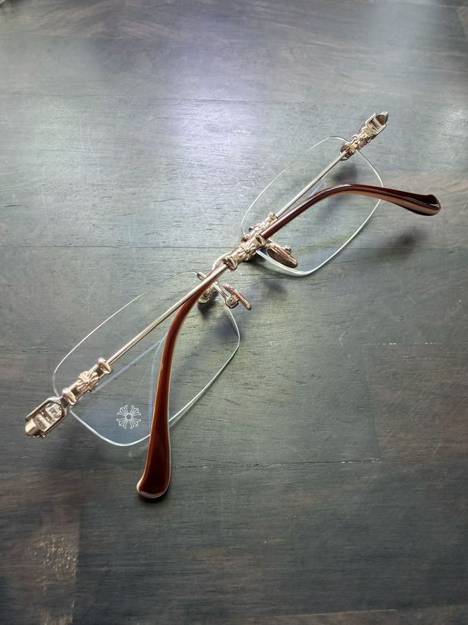 高仿克羅心 鍍金無框眼鏡
