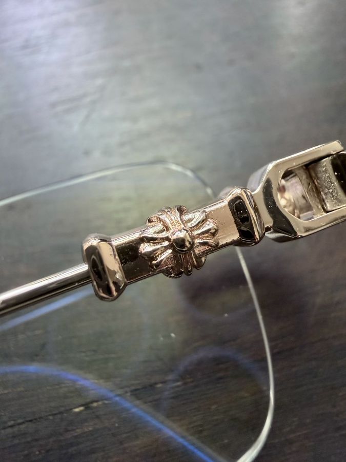 高仿克羅心 鍍金無框眼鏡
