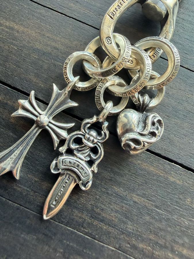 高仿克羅心 三元素鑰匙扣（金扣＋銀吊墜）· 可訂製