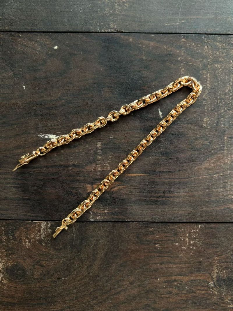 高仿克羅心 鍍金 四瓣花鏈節 手鏈 實拍 2
